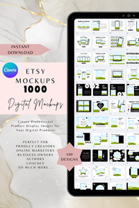 Etsy Mockups- Canva Templates for Digital Products- 1000 designs- MRR, PLR, Resell