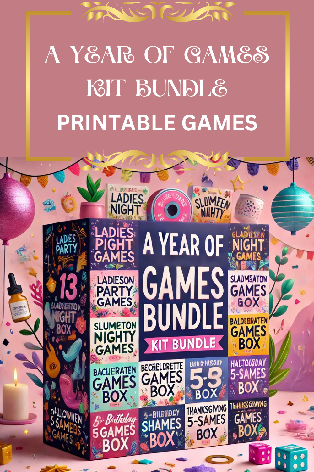 Year of Games Bundle – Printable Party Games for All Occasions – Birthdays, Holidays & More