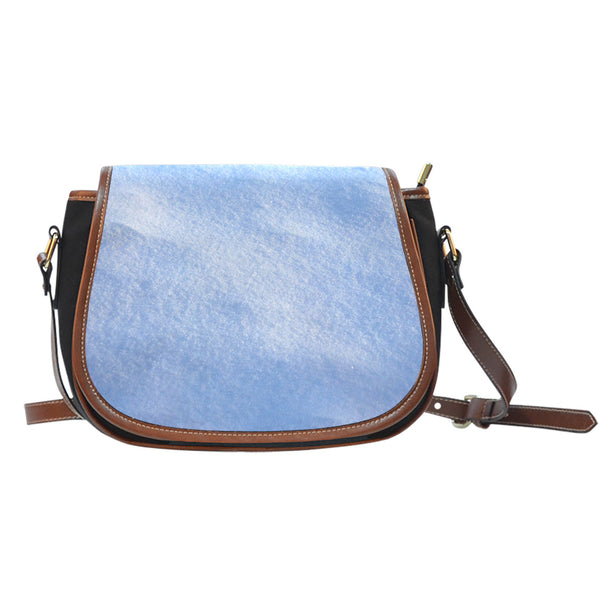 Nature Themed Design 9 Crossbody Shoulder Canvas Leather Saddle Bag