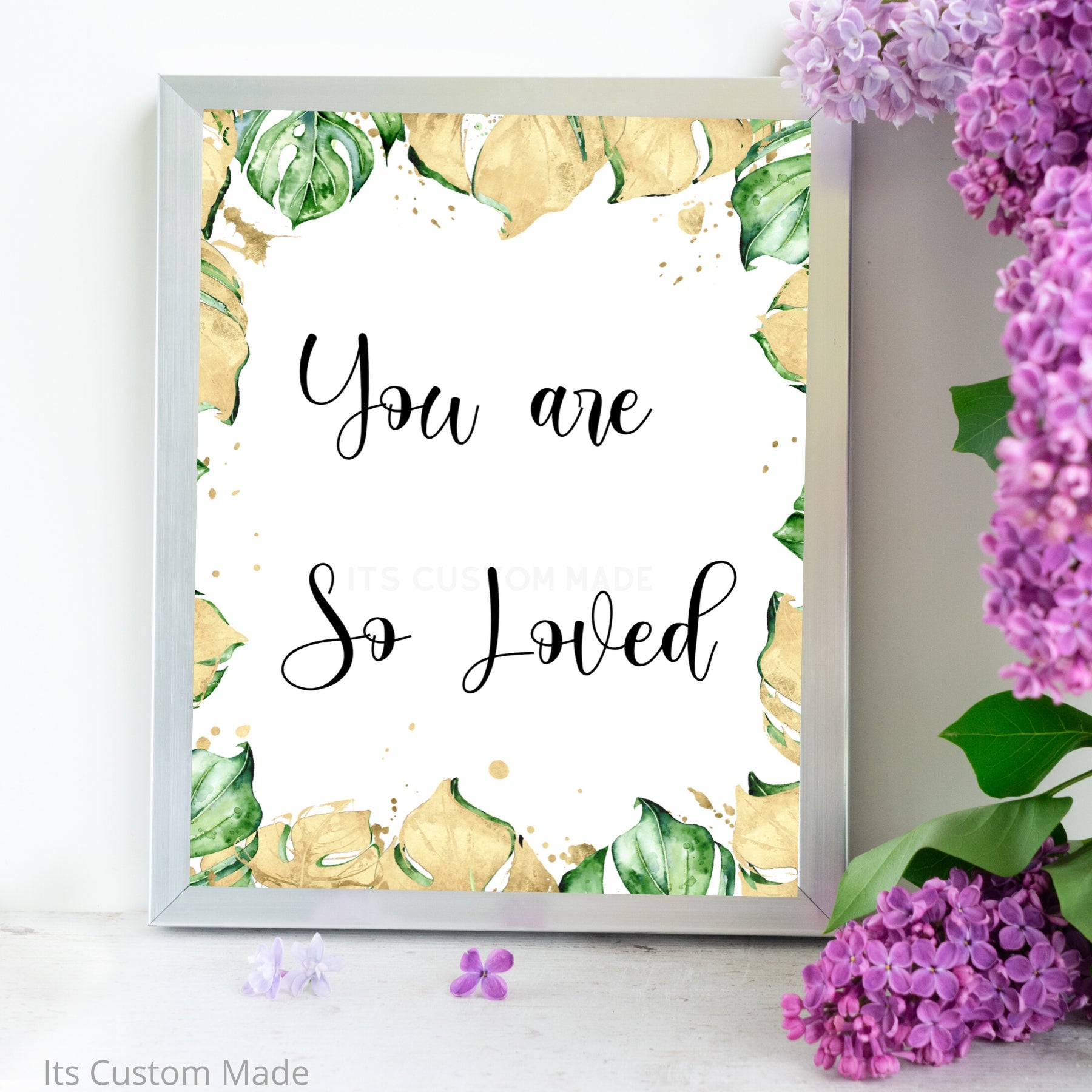 Garden Baby Shower Wall Art Decor - You are So Loved Sign Wall Art -  Baby Shower Party Table Decorations - Baby Shower Party Wall Art Signage