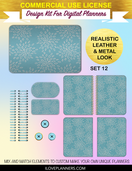 Dandelion Seeds Cover Kit for Digital Planners, Spirals, Coils, Customize Your Digital Planners, Commercial Use OK, Digital Planners, Digital Journals, Compatible for PC, Mac, Canva. #123