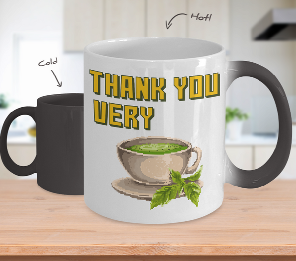 Color Changing Mug Retro 80s 90s Nostalgic Thank You Very Matcha