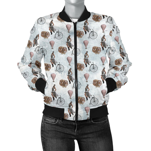 Sports Varsity Style Bomber Jacket Women (P3) Steampunk