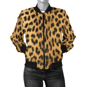 Sports Varsity Style Bomber Jacket Women (G3) Animal Skin Texture