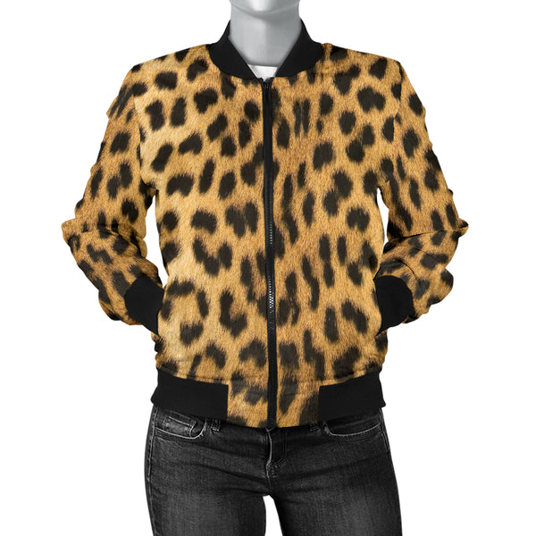 Sports Varsity Style Bomber Jacket Women (G3) Animal Skin Texture