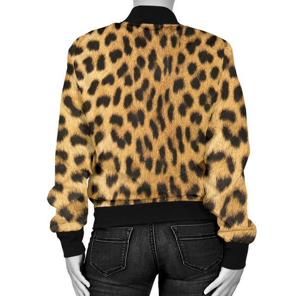 Sports Varsity Style Bomber Jacket Women (G3) Animal Skin Texture