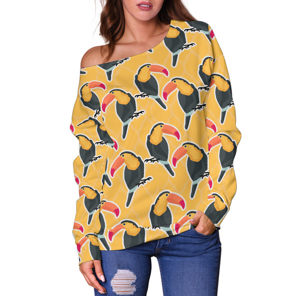 Women Teen Off Shoulder Sweater Floral Tropical 1-12