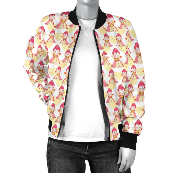 Sports Varsity Style Bomber Jacket Women (F4) Alice In Wonderland