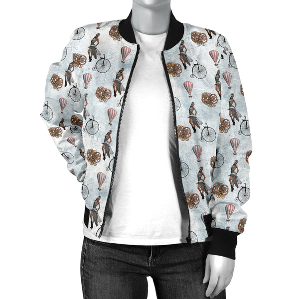 Sports Varsity Style Bomber Jacket Women (P3) Steampunk