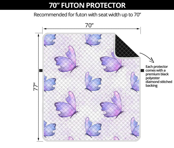 70'' Futon Sofa Protector Premium Polyster Fabric Custom Design Lady Butterfly 09