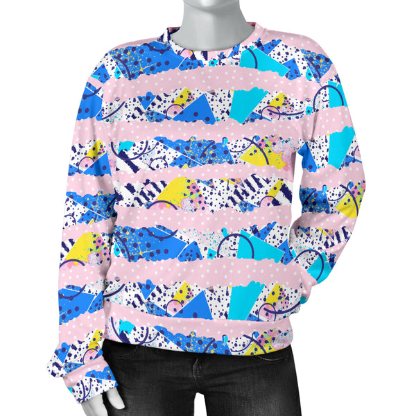 Custom Made Printed Designs Women's Sweater 80's Fashion Girl 12
