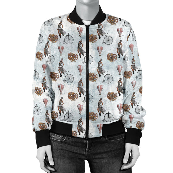 Sports Varsity Style Bomber Jacket Women (P3) Steampunk