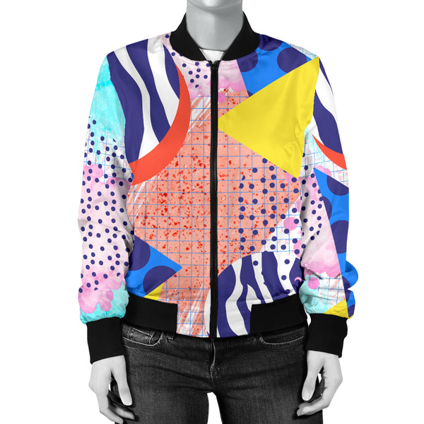 Sports Varsity Style Bomber Jacket Women (B5) 80s Fashion Girl