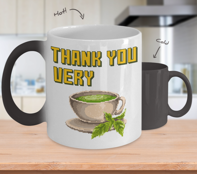 Color Changing Mug Retro 80s 90s Nostalgic Thank You Very Matcha