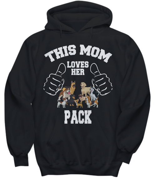 Women and Men Tee Shirt T-Shirt Hoodie Sweatshirt This Mom Loves Her Pack